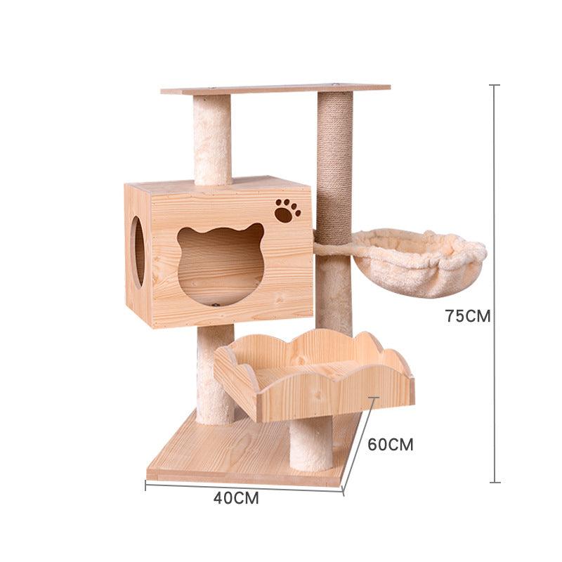 Space Capsule Cat Crawl Nest With Scratching Board - Wooden Pet Toy And Supplies