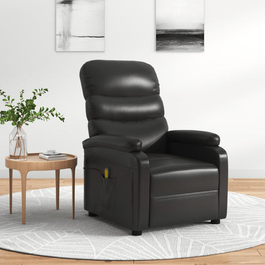 vidaXL Massage Recliner Massaging Recliner Chair for Elderly Faux Leather