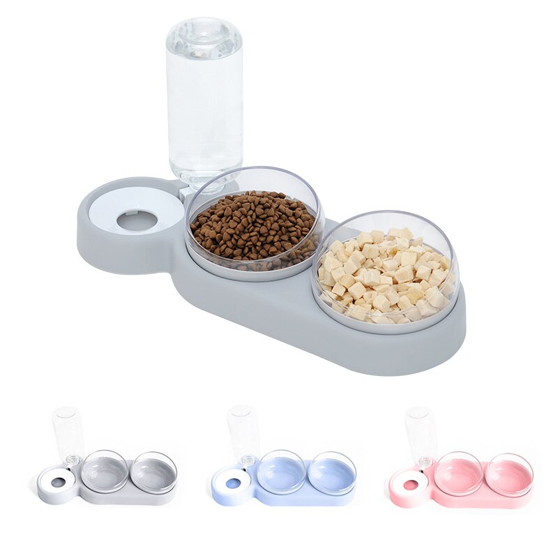 Pet Bowl Automatic Feeder Dog Cat Food Bowl with Water Dispenser Double Bowl Drinking Dish Food Container Bowls Pet Supplies